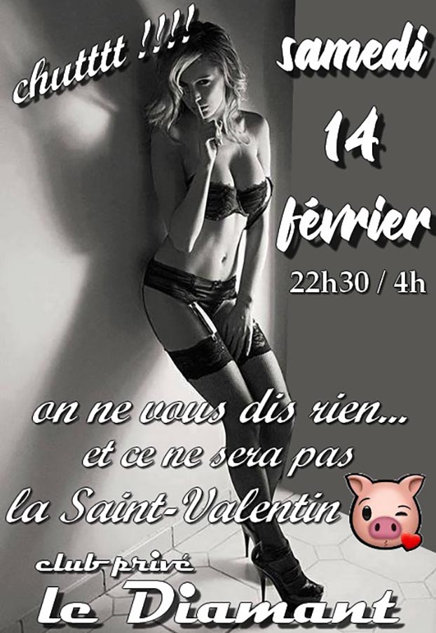 samedi  14 soirée mixte anti saint Valentin - Diamant Libertin