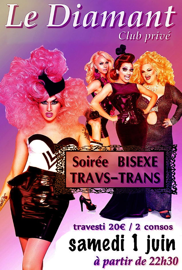 soirée bi sexe travs trans - Diamant Libertin