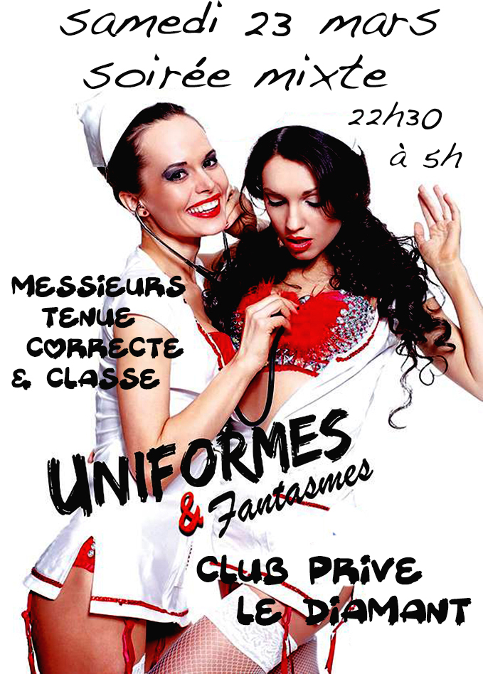 soirée mixte fantasmes & uniformes - Diamant Libertin