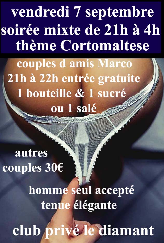 soirée mixte nouveau concept ( Cortomaltese ) - Diamant Libertin